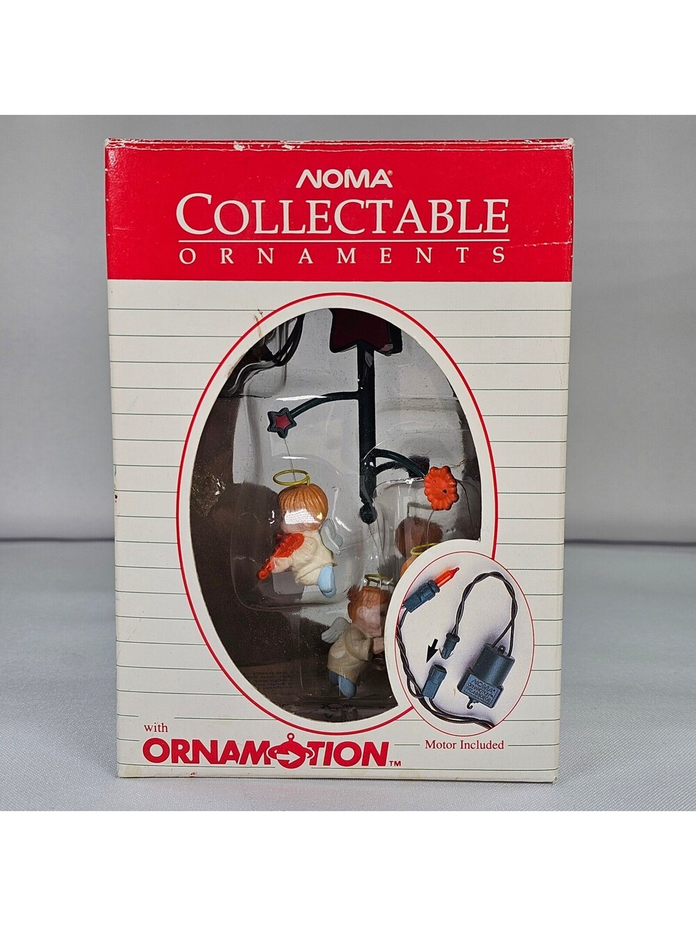 Vintage 1989 Noma Ornamotion Rotating Angel Cherub Musical Ornament 2311 Motor